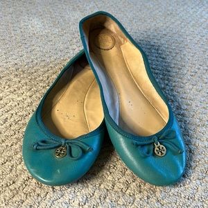 Tory Burch Teal Flats